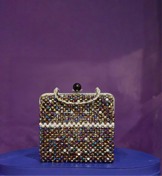 Amethyst Crystal • Handcrafted Woven Bag