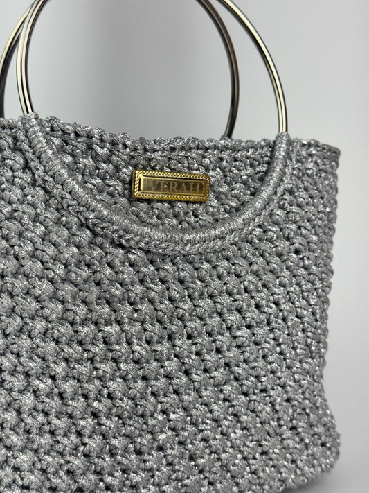 Silver Grace • Handcrafted Woven Bag