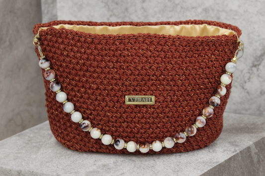 Pearl Accent • Handcrafted Woven Bag