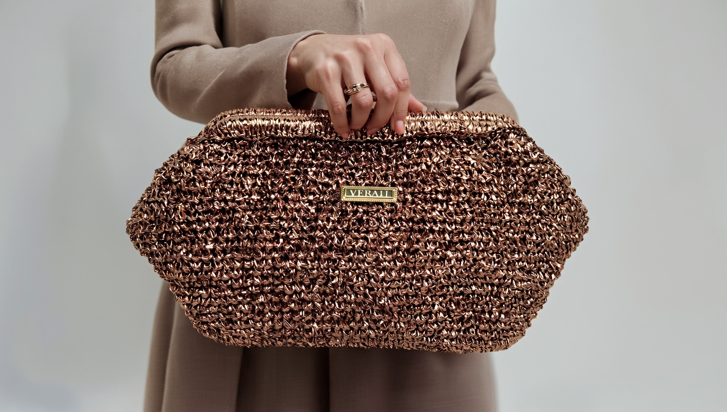Golden Bronze • Handcrafted Woven Bag