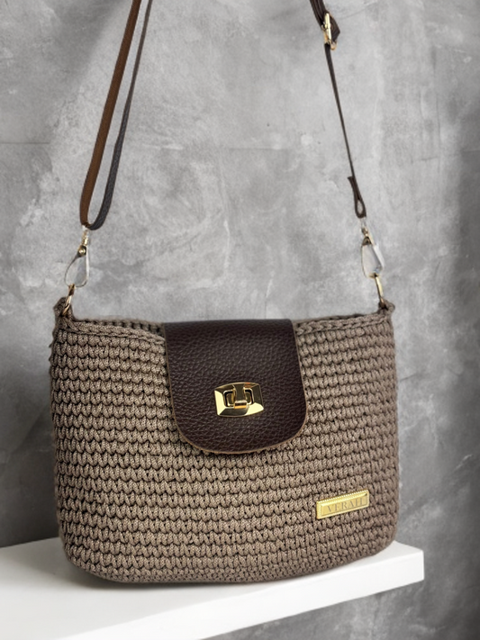 Golden Mocha • Handcrafted Woven Bag