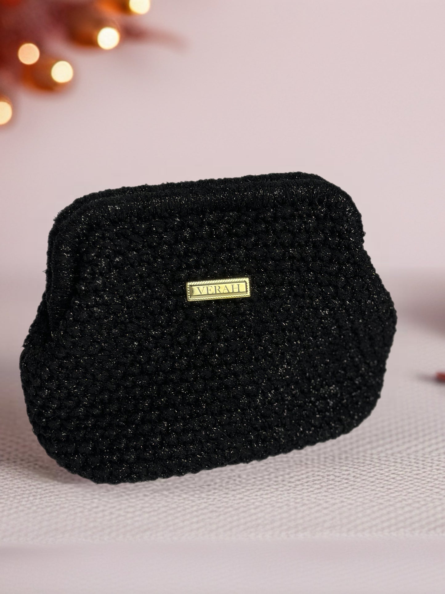 Noir Shine • Handcrafted Woven Bag